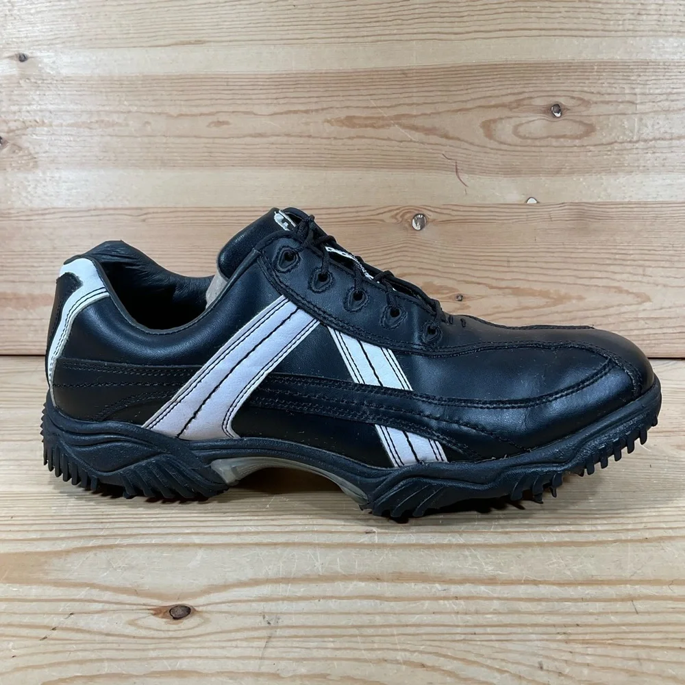 Footjoy FJ Contour Series Golf Shoes Men’s 9 M Black White Syn Leather 54001